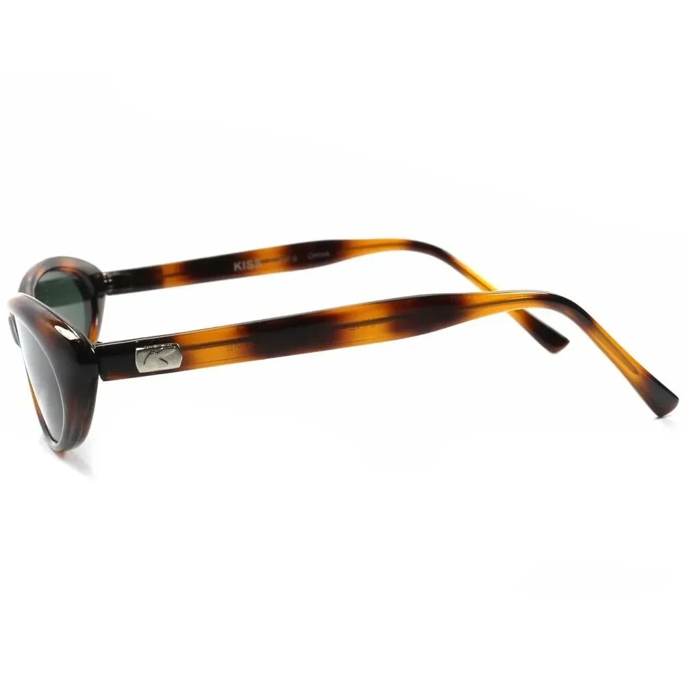 Genuine Vintage Deadstock 80s Fashion Havana Rockabilly Small Cat Eye Sunglasses